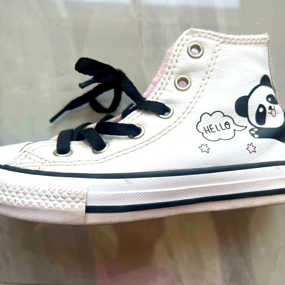 CONVERSE Chuck Taylor All Star High GS “ NotesFrom BFF” Panda Girls Sneaker - Picture 2 of 6
